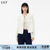 商场同款lily2024春女装绵羊毛，复古小香风时尚，通勤短外套