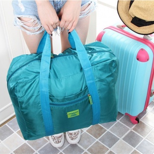 韩版差旅防水尼龙折叠式旅行收纳包旅游(包旅游)收纳袋，提花包衣服(包衣服)整理袋