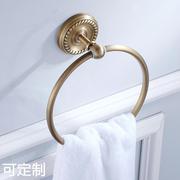 卫浴价卫生间浴室挂件，欧式五金仿古毛巾环挂环形铜
