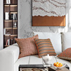 橘色抱枕套轻奢美式沙发靠枕客厅高档样板间装饰奢华靠包床上靠背