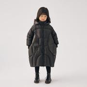女童装羽绒棉衣2022韩国定制高端儿童，加厚保暖中长款棉品