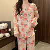 WSN4031483  春季韩版可爱甜美趣味印花长袖睡衣两件套家居服套装