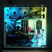 pc呼吸电脑机箱led幻彩流水灯带，12v七彩变色跑马声控rgb氛围灯条
