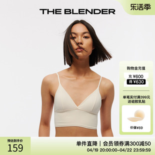 The Blender 深V运动春夏外穿带胸垫美背瑜伽法式三角杯内衣套装