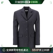 香港直邮潮奢 Off-White 女士 灰白色单排扣长袖西装外套 OWEF123