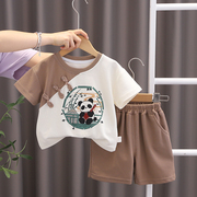 男宝宝夏装套装1-3岁小童装2男童短袖，夏季小月龄婴儿汉服衣服国风