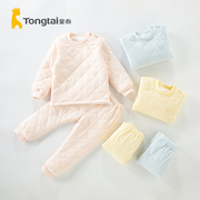 童泰秋冬宝宝秋衣套装，儿童婴儿保暖内衣夹，棉套装纯棉18月-4岁