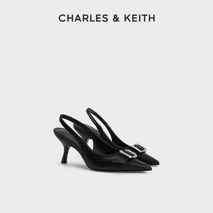 母亲节礼物CHARLES&KEITH24CK1-60361511尖头金属扣凉鞋