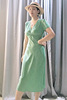 清凉薄荷绿小格子雪纺，茶歇裙夏季显瘦中长款法式连衣裙