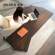 意式极简书桌电脑桌一体家用写字台简约现代设计师，创意异形大桌子
