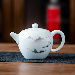青瓷茶壶泡茶单壶家用瓷壶陶瓷茶具杯子套装家用大容量过滤泡茶壶