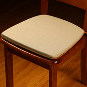 新中式亚麻坐垫椅子垫凳子垫餐椅垫餐桌椅子坐垫座椅垫马蹄形椅垫