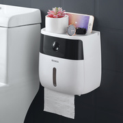卫生间厕所纸巾架免打孔创意，手纸卷纸筒防水厕，纸盒吸盘式卫生纸盒