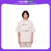 香港直邮潮奢 Acne Studios 艾克妮 男士紫色刺绣 T 恤