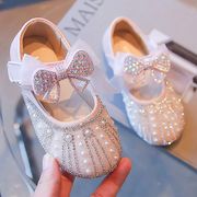 女童鞋公主鞋，2024春秋真皮儿童水晶鞋，单鞋软底演出女孩小皮鞋