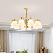 美式全铜客厅吊灯简约现代创意，大气网红家用灯饰，北欧餐厅卧室灯具