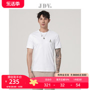 jdv男装夏季商场同款多色圆领，通勤全棉针织，短袖t恤stt3527