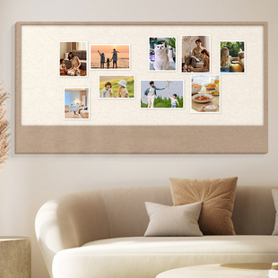 毛毡墙贴纸照片墙背景板挂墙面相片相册展示家庭用装饰软木板定制