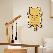 卡通大橘猫创意静音扫秒挂墙装饰钟表客厅工作室美术画室挂钟表