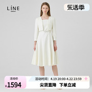 LINE女装假两件长裙夏季高级感职业通勤连衣裙NROPND0100