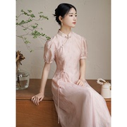 初蝉新中式女装国风连衣裙，女夏季高级感改良版，旗袍年轻款日常可穿