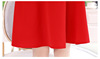 红色连衣裙轻熟风夏季2023年女装夏装小个子a字短袖雪纺裙子