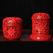 扬州漆器厂手工新中式雕漆牙签盒家用高端高级感茶叶盒便携收纳盒