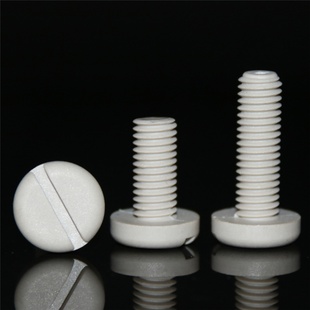 一字圆头pps高强度阻燃耐高温m3-m8塑料，螺丝开槽盘头塑胶螺钉