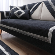 雪尼尔沙发垫红木沙发坐垫四季通用防滑加厚沙发盖布盖巾套罩座垫