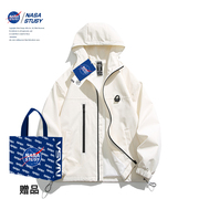 NASA联名冲锋衣外套男款春秋季2024运动情侣夹克机能工装衣服