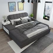 榻榻米床可拆洗布艺床，科技布床储物双人床小户型1.8米软床婚床