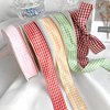夏日格纹格子带织带，鲜花彩带diy礼物丝带，蛋糕烘焙带花束缎带