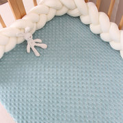 婴儿床床笠豆豆绒宝宝拼接床垫罩纯棉，秋冬儿童床单床套加厚可定制