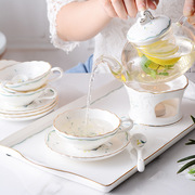 AY35欧式咖啡杯套装家用陶瓷杯子英式茶具花茶杯下午茶杯子带勺