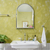 banmell出口美式拱形复古浴室，镜子全铜边框，法式卫生间化妆镜欧式