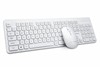 白色全白纯白色无线键盘鼠标套装套件巧克力键多媒体智能省电
