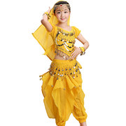 高档儿童印度舞蹈服装演出服女童肚皮舞新疆舞表演服