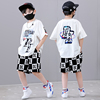 T恤男童夏季短袖洋气2024韩版儿童套装中大童纯棉衣服街舞潮