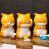 日本散货公仔Q版烦恼忧虑的小猫卡通人偶摆件 超搞笑治愈 铲屎官