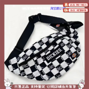 Dickies黑白棋盘格LOGO满印字母印花斜挎腰包182U90LBB20WH03