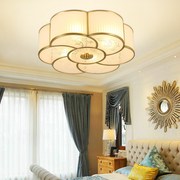 高档 欧式全铜卧室 简欧温馨个性 大气创意书房吸顶灯客厅