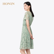 HONRN/红人夏季女装短袖圆领连衣裙商场同款HF22OL228