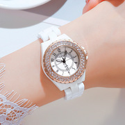 白色陶瓷女款手表时尚，潮流时装手表休闲防水女学生表