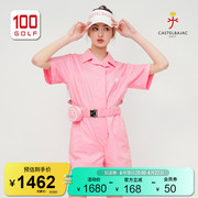 castelbajac(c牌)高尔夫，服装女士连体裤夏季时尚，艺术色彩短袖