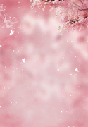影楼拍照古装背景粉色，樱花树汉服摄影背景布三生三世十里桃花