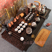 紫砂陶瓷功夫茶具套装 唐盛电热炉四合一实木茶盘 茶具套组