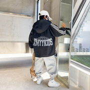 熊猫圆圆童装男童春装外套2023潮洋气中大童男孩冲锋衣春秋款
