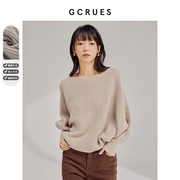 gcrues2024年春装韩版韩版蝙蝠，袖外穿毛衣女套头长袖宽松外穿