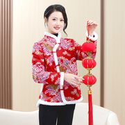 新年红色小棉袄，短款女士冬装加绒保暖棉服外套新中式喜庆国风棉衣