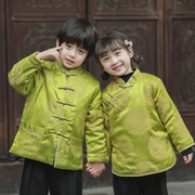 儿童唐装冬季男女童拜年服宝宝中国风棉服外套兄妹装复古棉衣童装